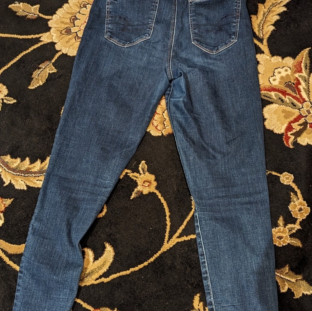 American Eagle Curvy Super Hi Rise Jegging Dark Wash Skinny Stretch Jeans 10